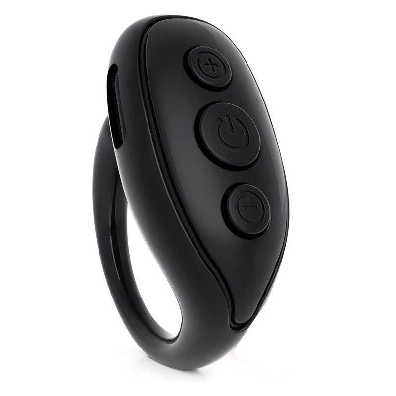 Bluetooth Remote Control Page Turner, Cell Phone Camera Shutter Selfie Remote, Smart Ring Remote for IPhone IPad