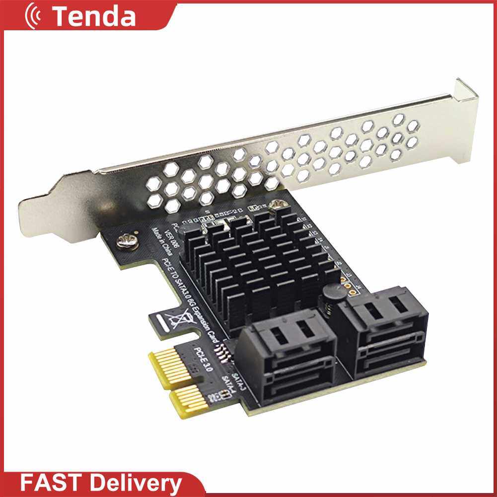 Sata iii pcie card 4 port 6gbps sata to pci-e 1x adapter converter w/ bracket de