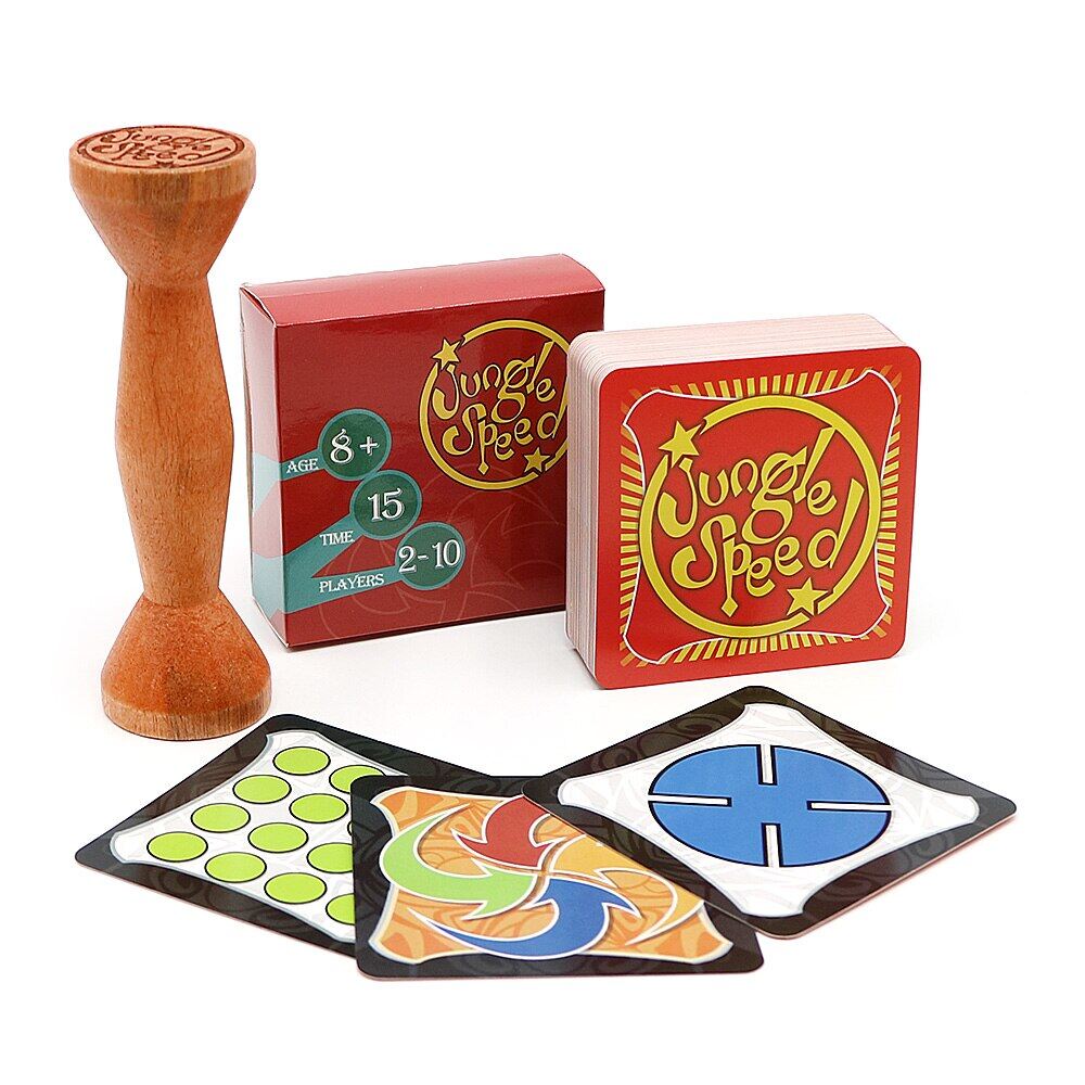 2021 Jungle Board Game Brown Wood Token Run Fast Pair Forest Speed For  Friend Family Party Fun Cards Game English Spanish Rules | Lazada