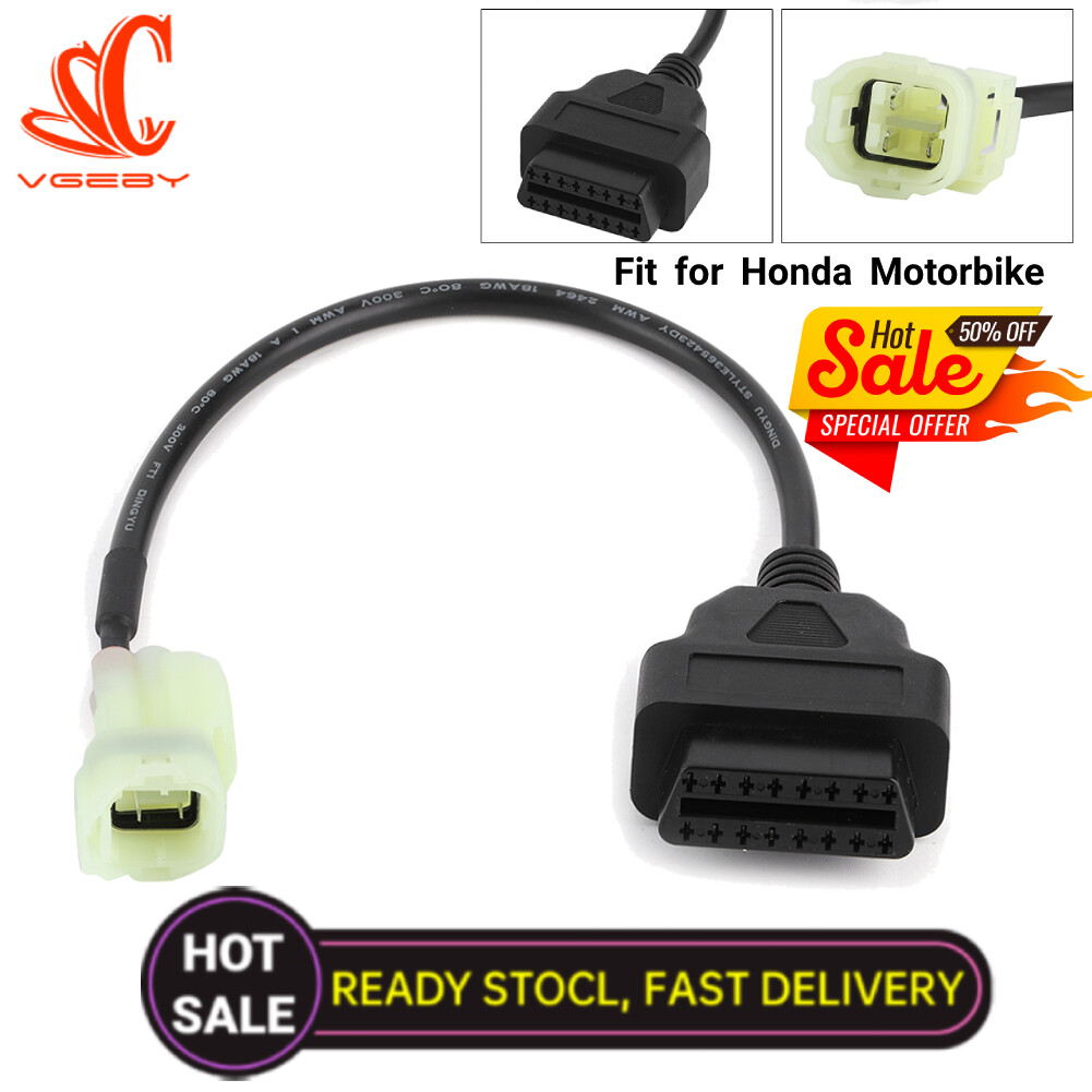 【50%OFF!!!+ Limited Offer!!!】OBD2 to 4 Pin Diagnostic Adapter Cable Motorcycle Fault Detection Parts Fit for Honda Motorbikes or Similar
