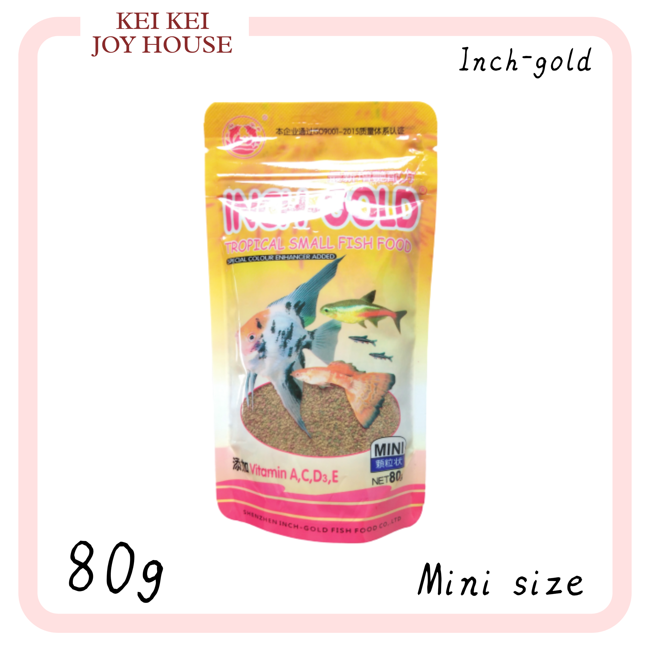 inch gold tropical small fish food
