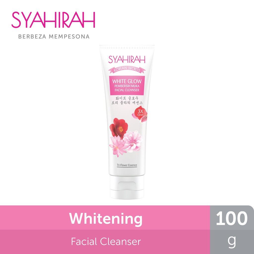 Syahirah Korean Secrets White Glow Facial Cleanser (100g) Lazada