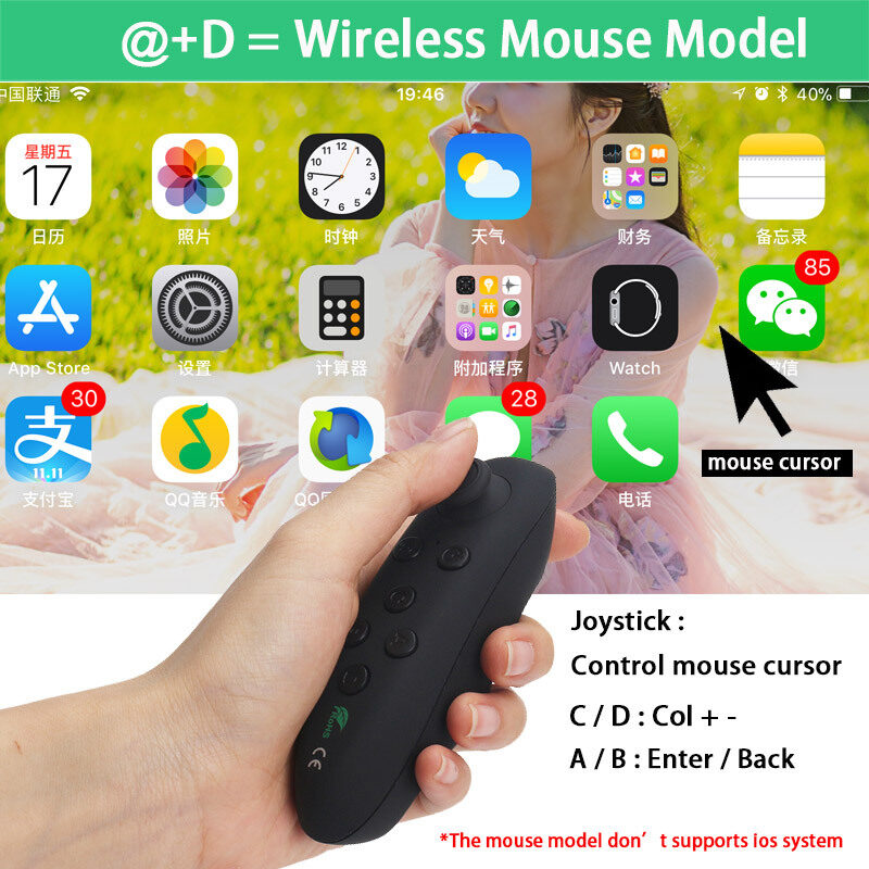 Tay Cầm Chơi Game Bluetooth Không Dây Wxxiwei Điều Khiển Từ Xa VR, Dành Cho Android IOS