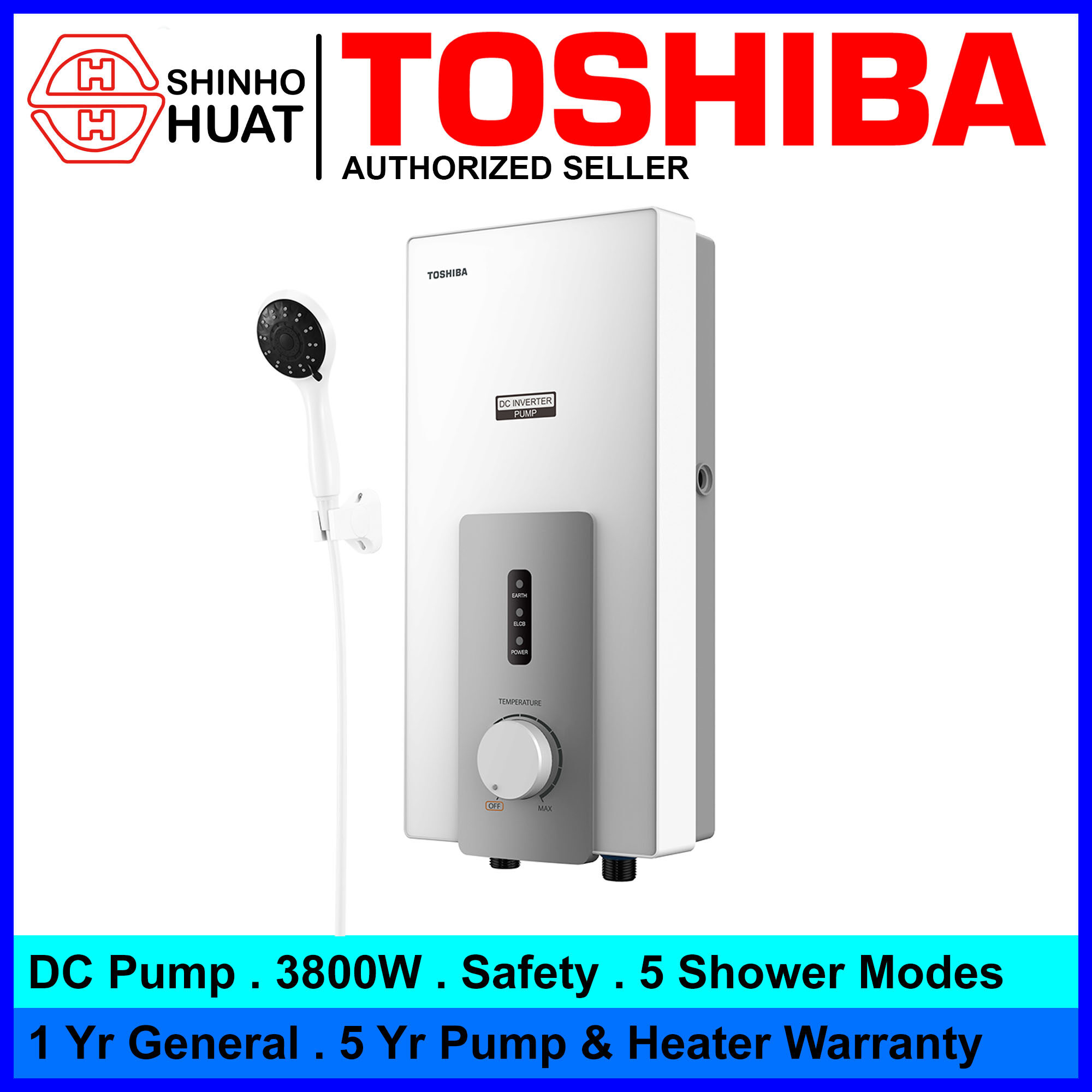 Toshiba DSK38S3MW Instant Electric Water Heater ( With DC Pump ) Lazada