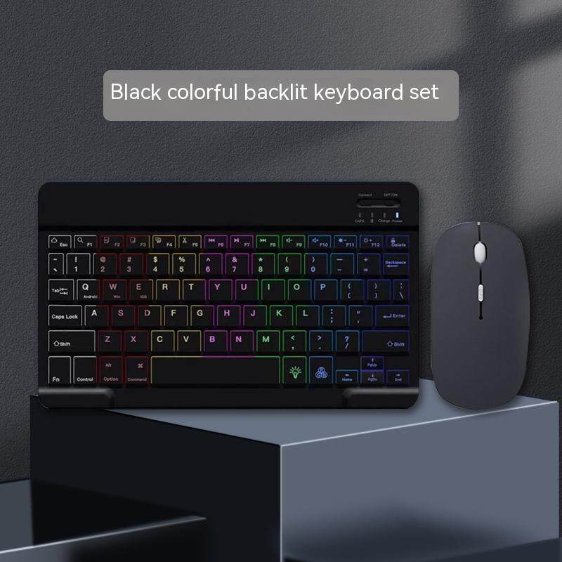 Wireless Bluetooth Keyboard Backlit Colorful Keyboard 10 inch Tri-Colour Backlit Keyboard Tri-System Bluetooth Wireless Keyboard