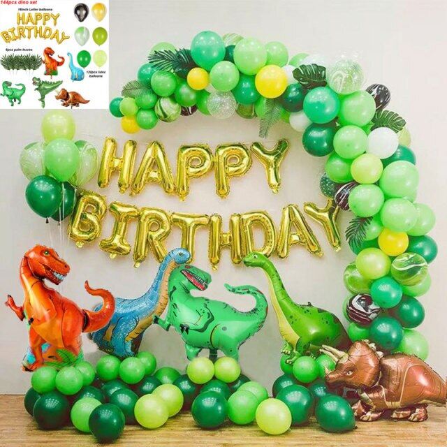 Dinosaur Birthday Balloons Arch Garland Kit Dinosaur Birthday Party Decoration Dino Themed Party Favor Boy Birthday Gift Deco