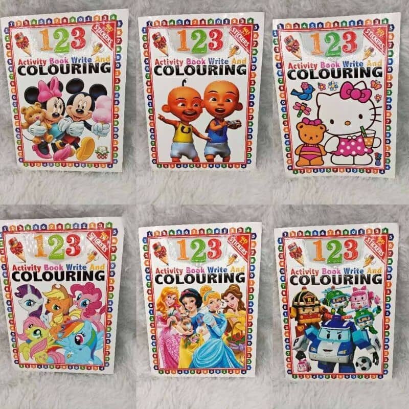 123 ACTIVITY BOOK WRITE AND COLOURING (BUY 5 FREE 1 BOOK) Malaysia