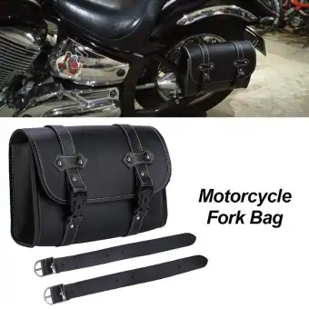 leather motorcycle fork bag