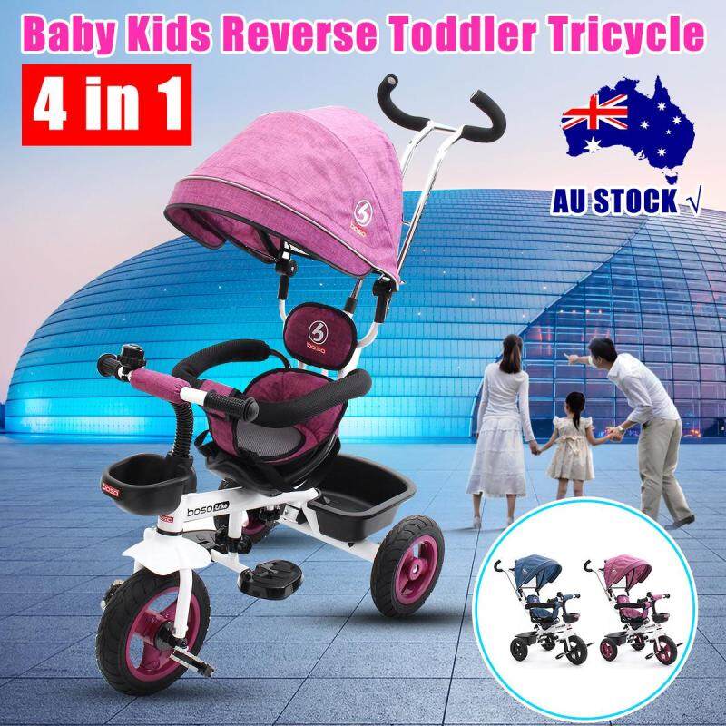 Kid Toddlers Tricycle Bike Trike Handle Stroller Bearing weight: 25KG Packing size: 58*37*38cm Singapore