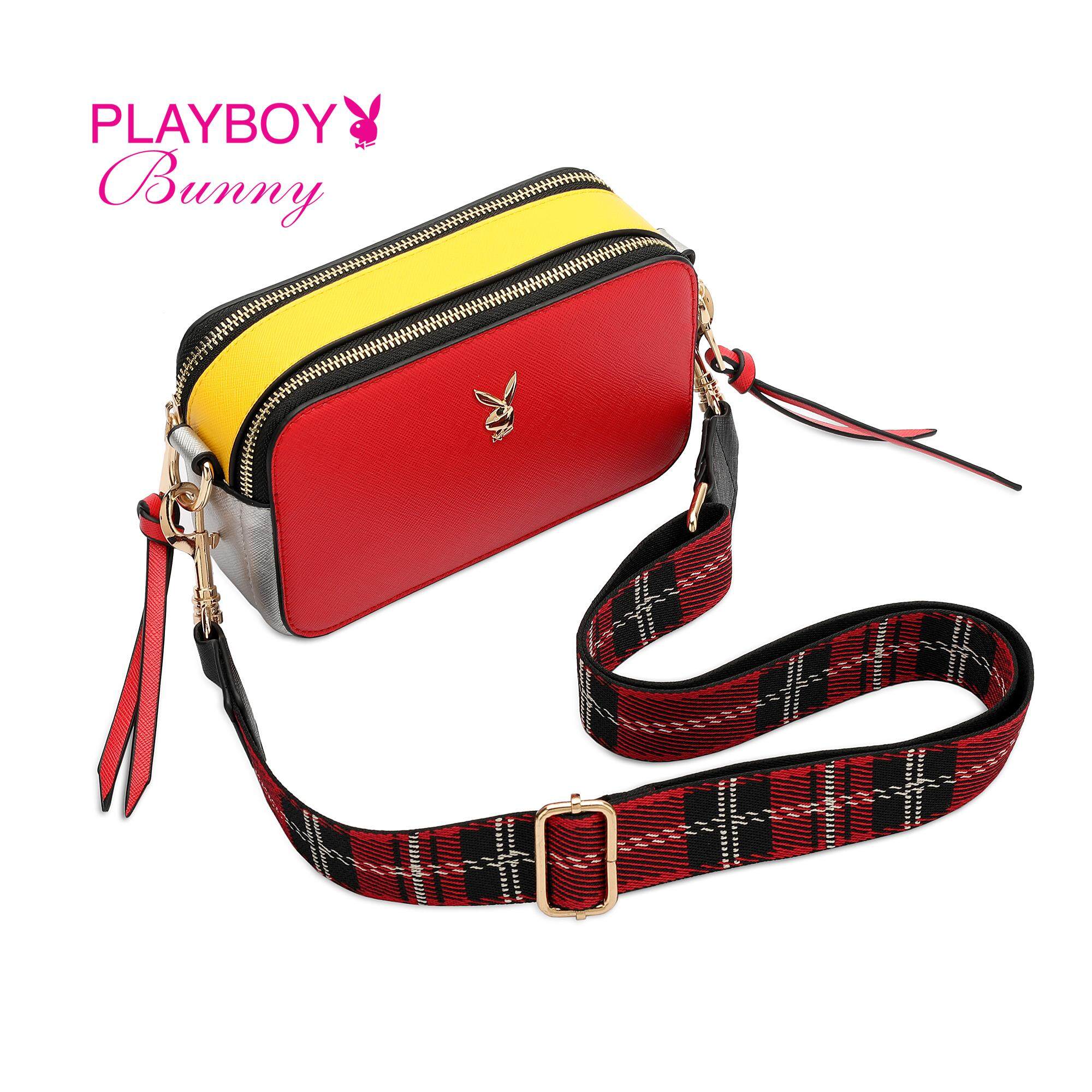 playboy bunny compact saffiano sling bag
