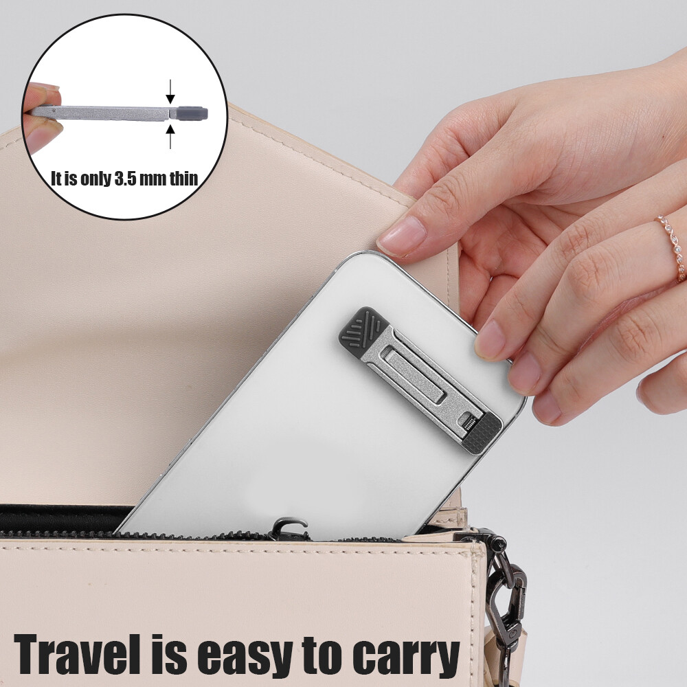 Universal Ultra-thin Foldable Mobile Phone Computer Holder Stand Invisible Portable Adjustable Bracket Desktop Laptop Tilting Notebook Phone Holder
