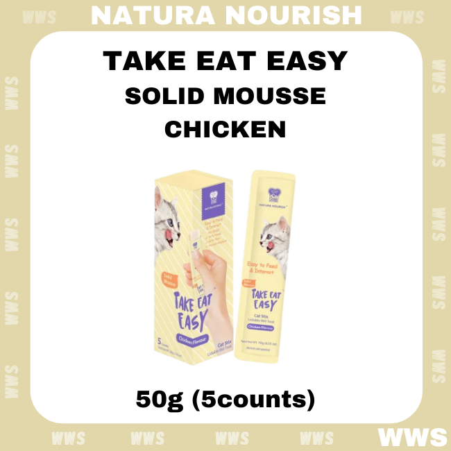 Natura Nourish Take Eat Easy Cat Treat Solid Mousse Makanan Kucing Ringan Tuna / Chicken