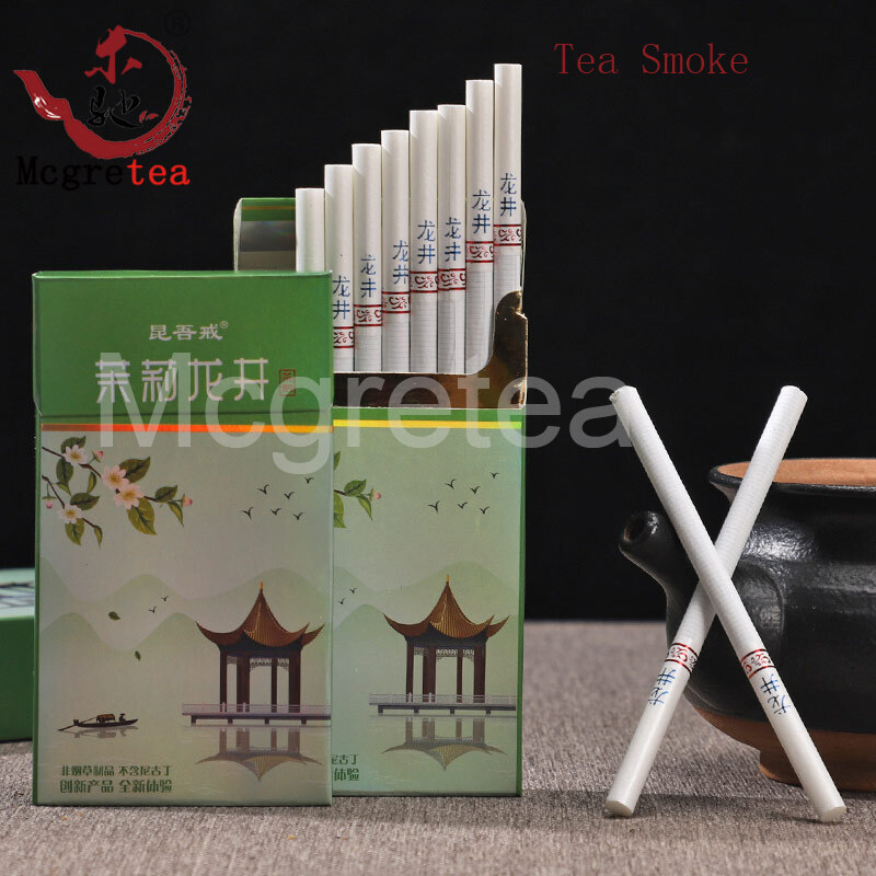 茶烟 不含尼古丁茉莉龙井含龙井茶 薄荷 菊花 蜂蜜Tea smoke green tea smoke boutique tea king