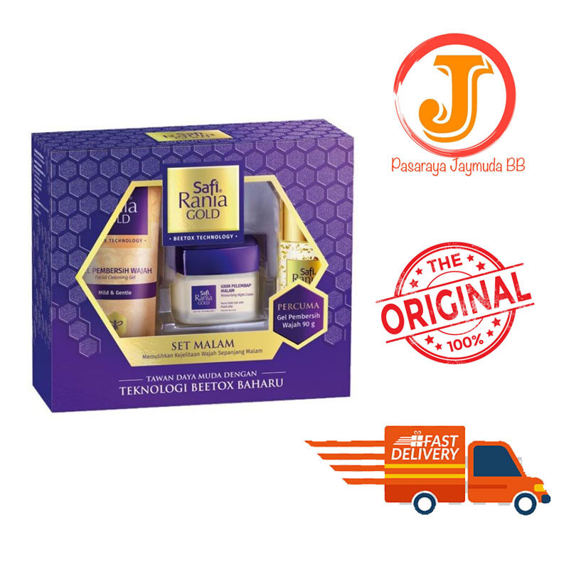 Safi Rania Gold Beetox Technology Set Malam Tawan Daya Muda Dengan Teknology Beetox Baharu Memulihkan Kejelitaan Sepanja Lazada