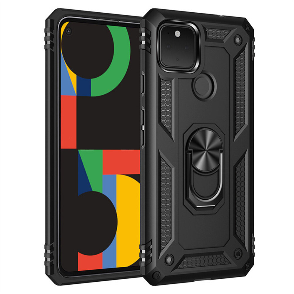 XJ Mall for Google Pixel 6A, Pixel 7 Pro, Pixel 7, Pixel 6 Pro, Pixel 6, Pixel 5A, Pixel 5, Pixel 4A 5G, Pixel 4A, Pixel 4XL, Pixel 3A XL, Full Body Armor Shockproof Case Bumper Back Cover Protection Phone Case With Stand