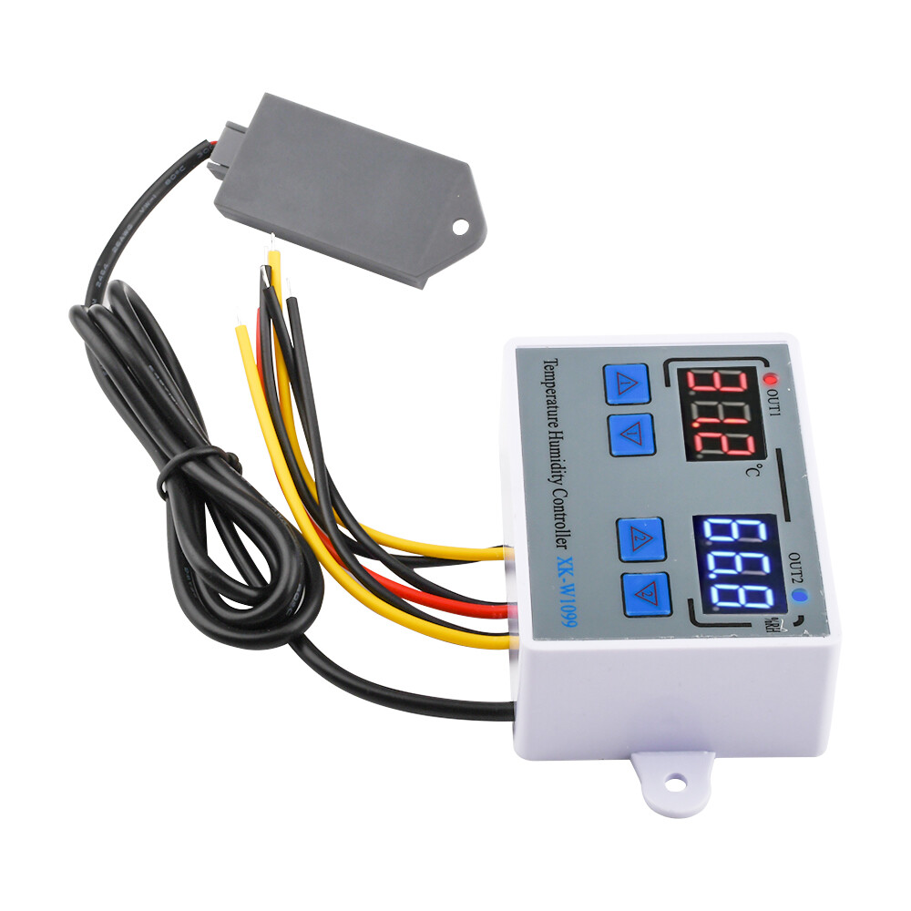 Aideepen W1099 Intelligent Digital Display Temperature And Humidity Controller, Dual-purpose Temperature And Humidity Control