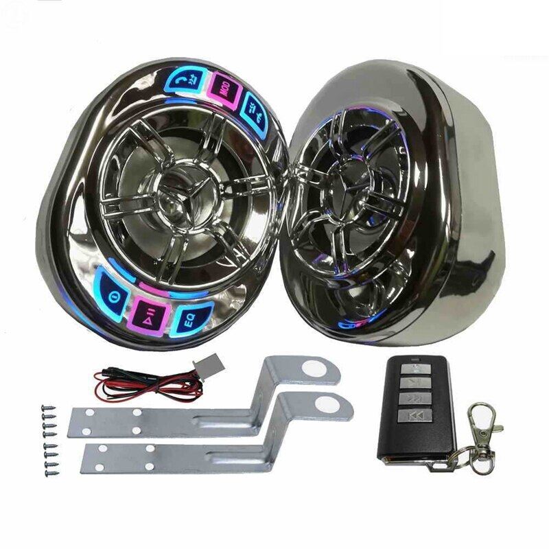 Motorcycle Stereo Speakers 3.5 Inch Bluetooth MP3 Player Waterproof Fm O For Motorcycle Scooter Bike Atv Utv