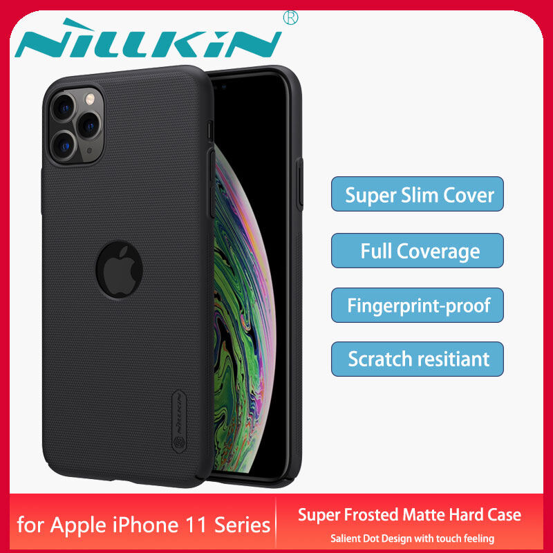 Nillkin for Apple iPhone 11 Pro Max/iPhone 11 Case Super Frosted Shield Hardcase Matte Back Cover Casing with Logo Cutout