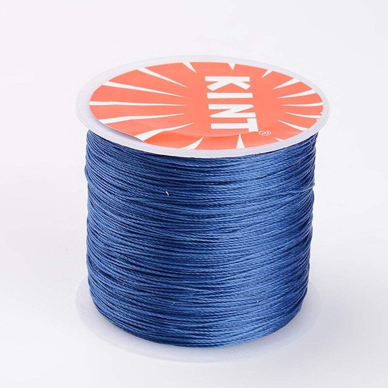 Beebeecraft 1 Roll 0.5mm 106m Round Waxed Polyester Cords Beading Threads Crafting Cord Waxed Thread for Jewelry Making