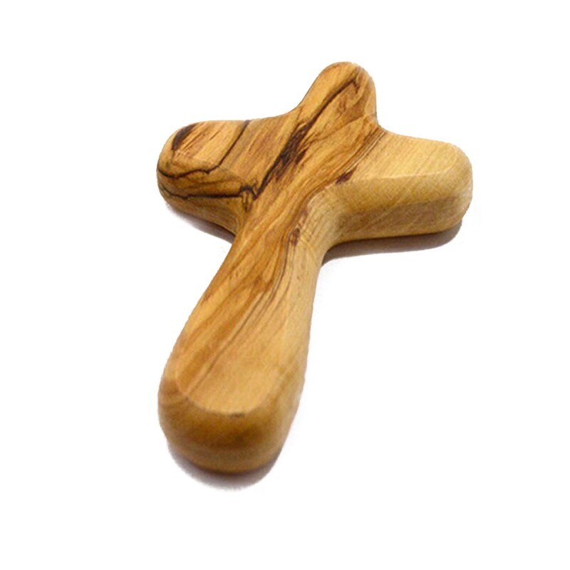 Small Hand Held Wooden Pocket Crosses Wood Clinging for Cross Portable