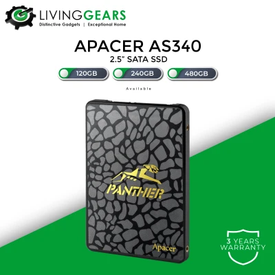 Apacer AS340 / AS340X Panther 2.5 SATA III SSD (120GB/240GB/480GB/960GB)