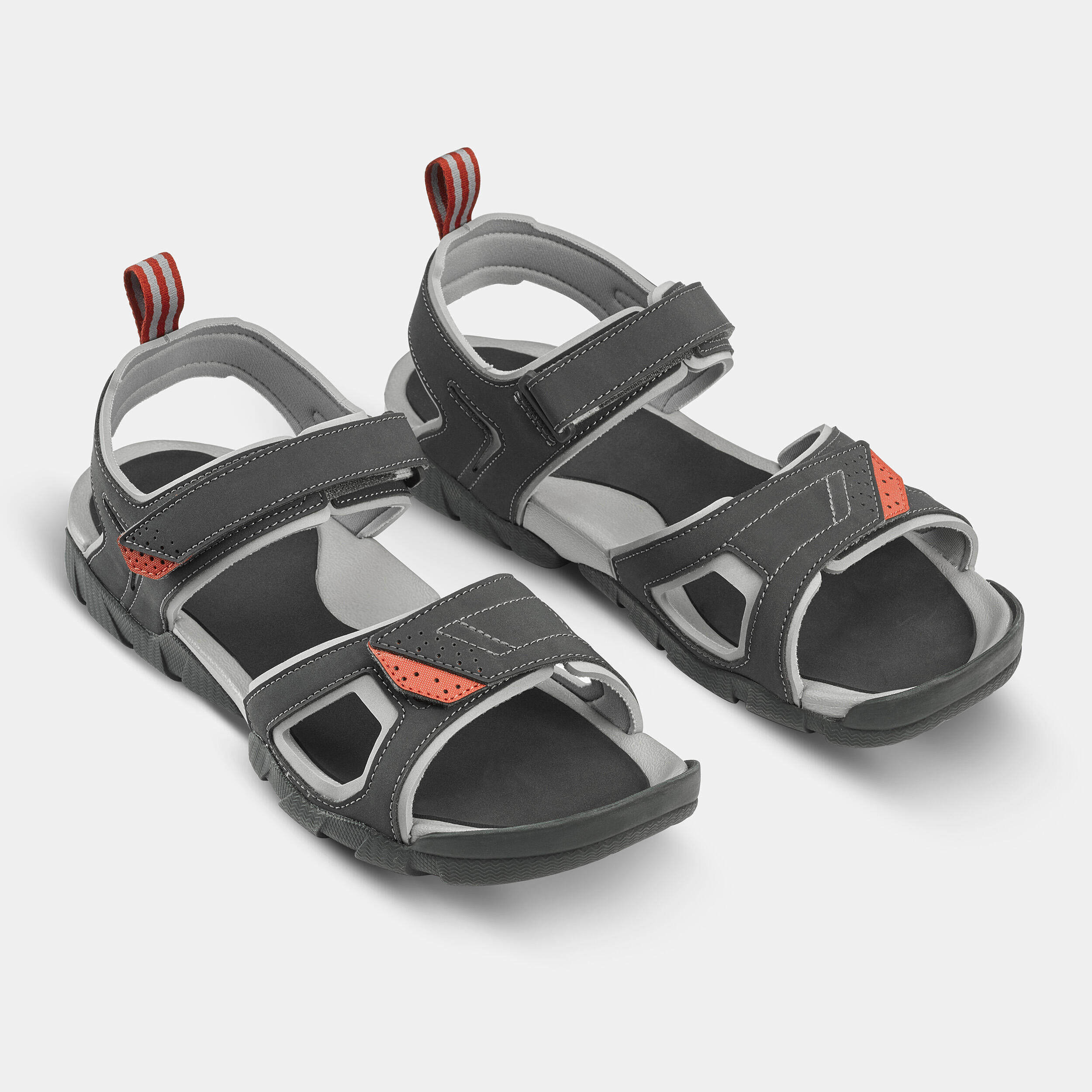 Men's Leather Hiking Sandals - NH 500 - Deep shale, Iced coffee - Quechua -  Decathlon