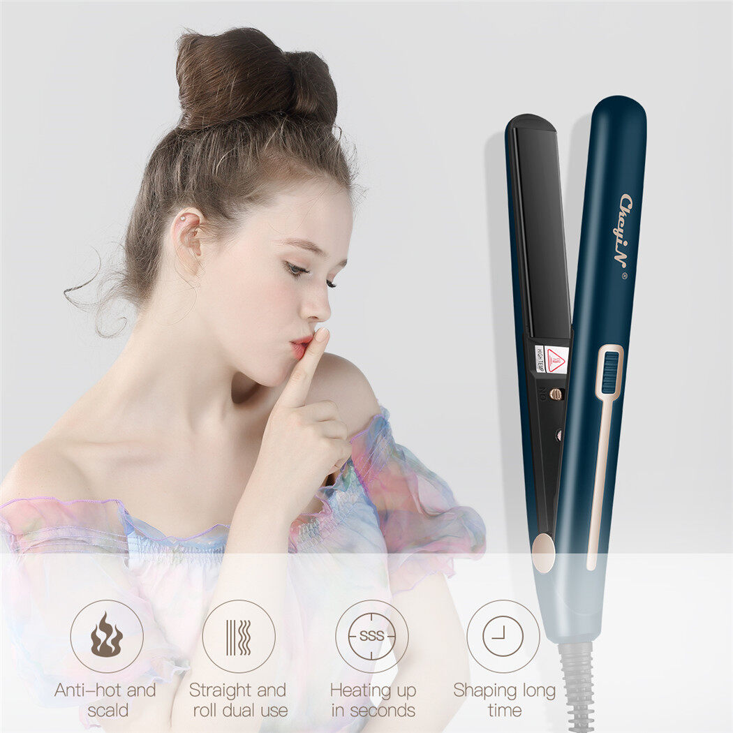 Malaysia Ready Stock】2 in 1 CkeyiN Hair Straightener iron Ceramic