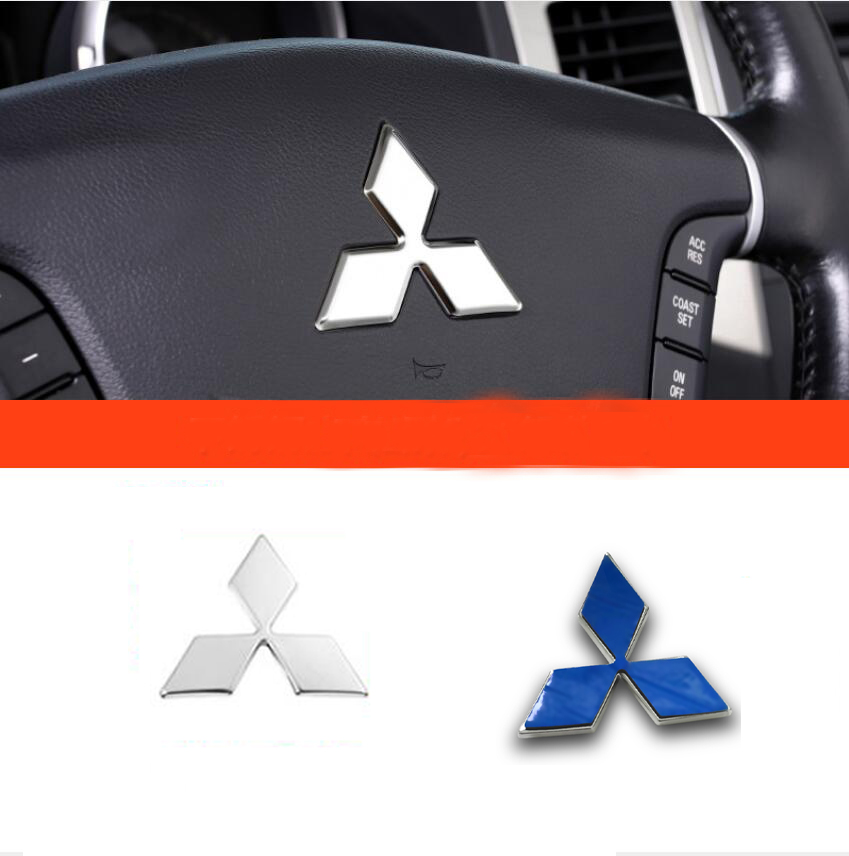 for Mitsubishi steering wheel logo modified car stickers