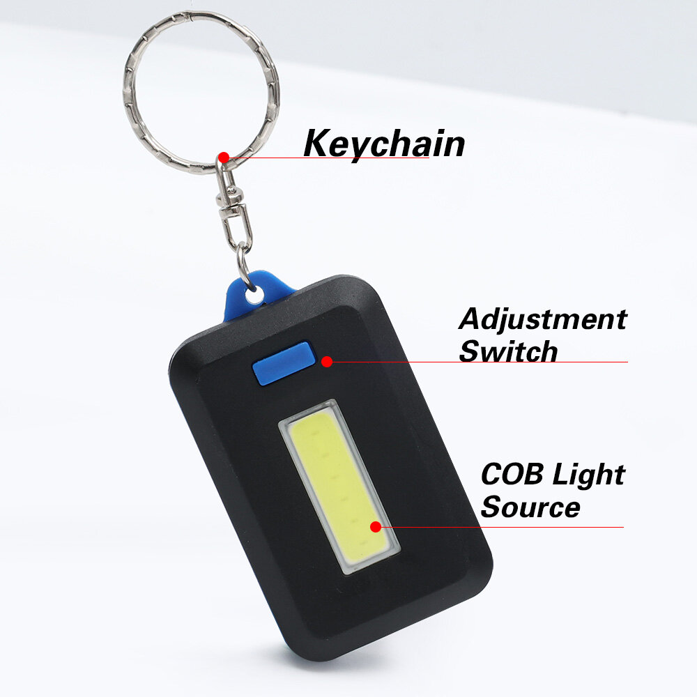Multifunctional Portable Mini COB Keychain Light Flashlight for Outdoor Hiking Camping Keychain Torch Night Lamp