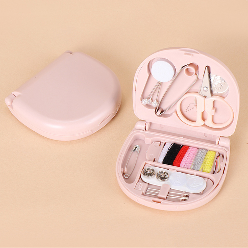 Scissor Thimble Needle Threads Box Set Needle Thread Storage Bag Mini Sewing Kit Portable Sewing Box Household