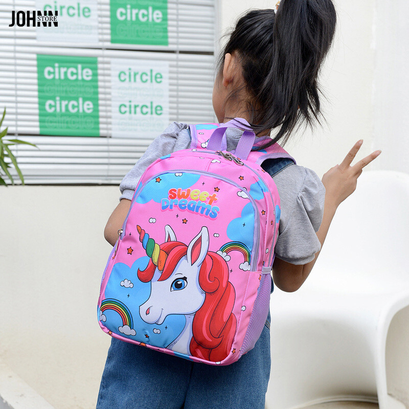 WOMA Backpacks Children's cartoon print backpack large-capacity student school bag kindergarten unicorn backpack