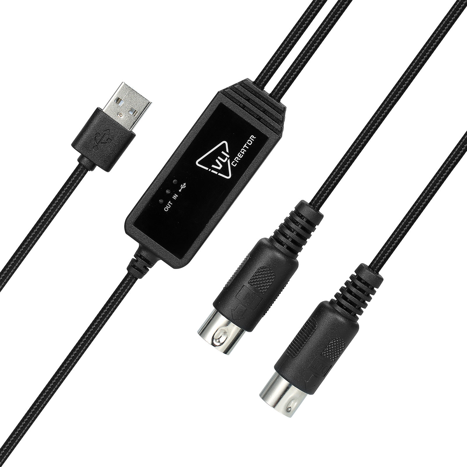 IVU CREATOR Cáp MIDI Thông Dụng Bộ Chuyển Đổi Cáp MIDI Sang USB 5 Chân Tương Thích Với Nhiều Hệ Điều Hành