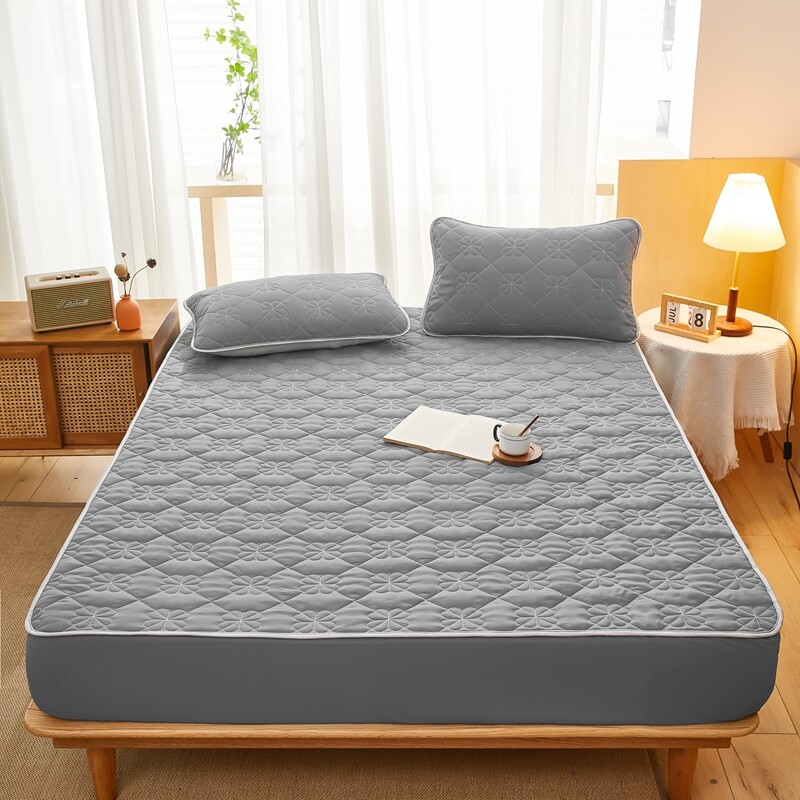 SUNLIGHT HOME Solid Color Bedsheet,Multiple Size Fitted Bed Sheet, Breathable Mattress Protector,Comfortable Mattress Cover(No Pillow Case)