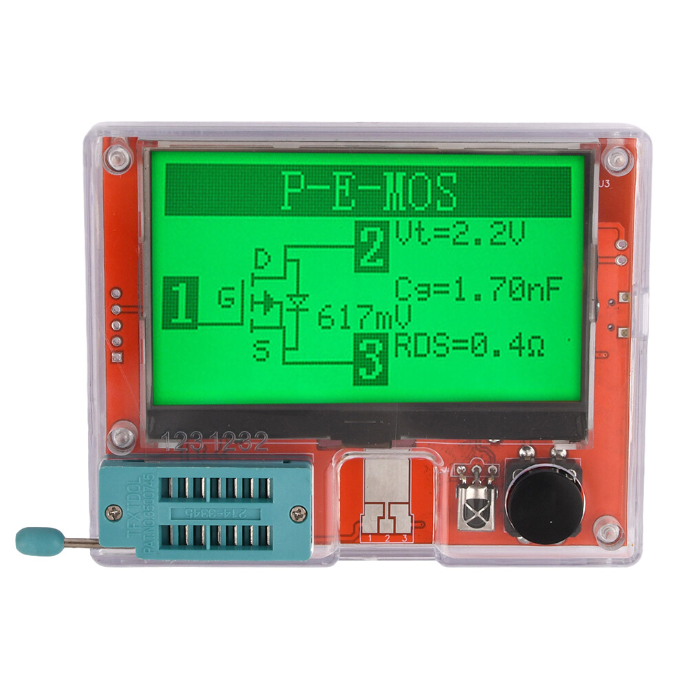 DM Kiểm tra bóng bán dẫn dụng cụ kiểm tra tần số PWM vuông sóng công tơ mét LCR Vôn kế Bộ tự làm với Vỏ Acrylic