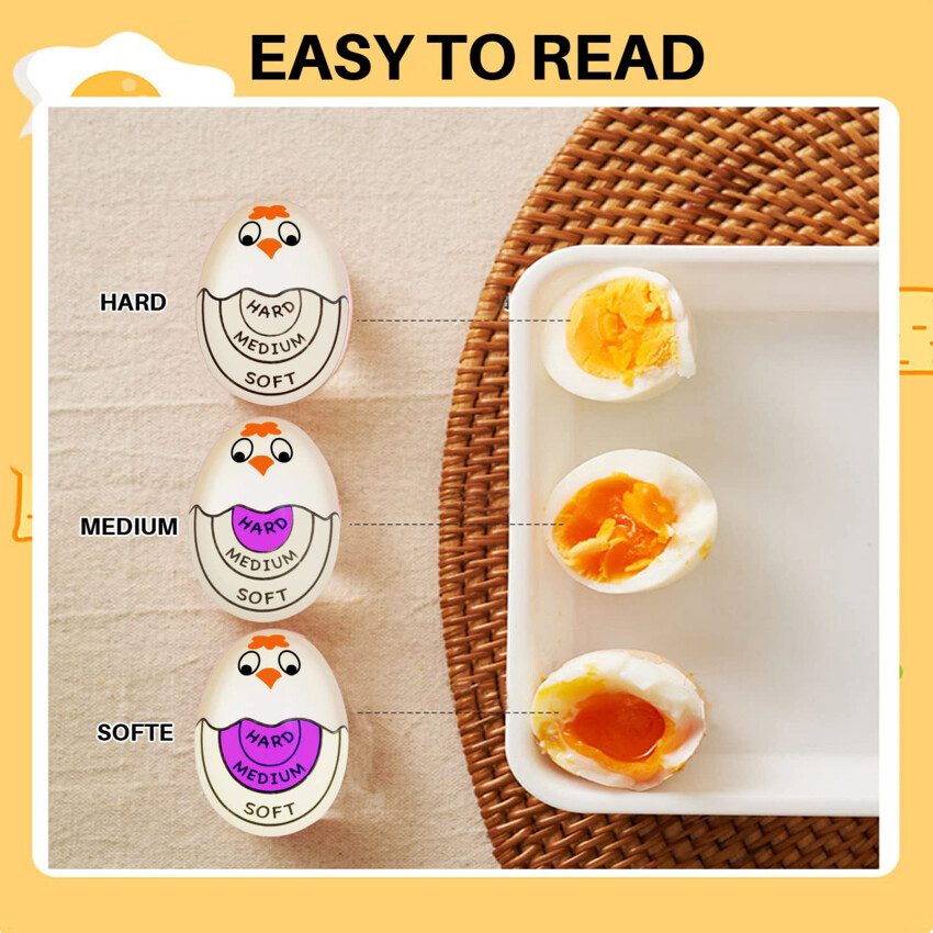 Egg Timer Color-Changing for Boiling Eggs Soft Hard Boiled Egg Perfectly Every Time No BPA Safe Easy-to-Read and Fun No More Guesswork