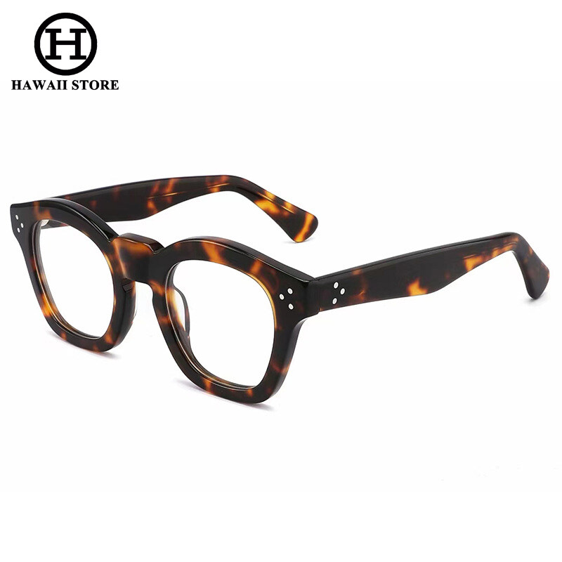 HAWAII Acetate Eyewear For Men Women Three Dots Rivets Cool Eyewear Square Classic Optical Frame Myopia Prescription Eyeglasses Lazada PH