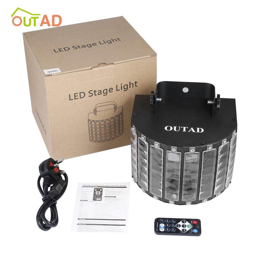 OUTAD DJ Đèn Led Bướm Đèn Sân Khấu Multicolors LED Rộng bằng HỒNG NGOẠI Điều Khiển từ xa cho Đảng Ánh Sáng Sân Khấu Vỏ Kim Loại