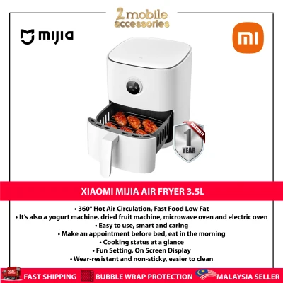 [CHINA Version] Xiaomi Mijia MAF01 Air Fryer 3.5L (1500W 3.5L Large Capacity Oil-Free Home Fryer Electric Deep Fryer APP & Voice Control) Mi Smart Air Fryer - 1 Year Warranty