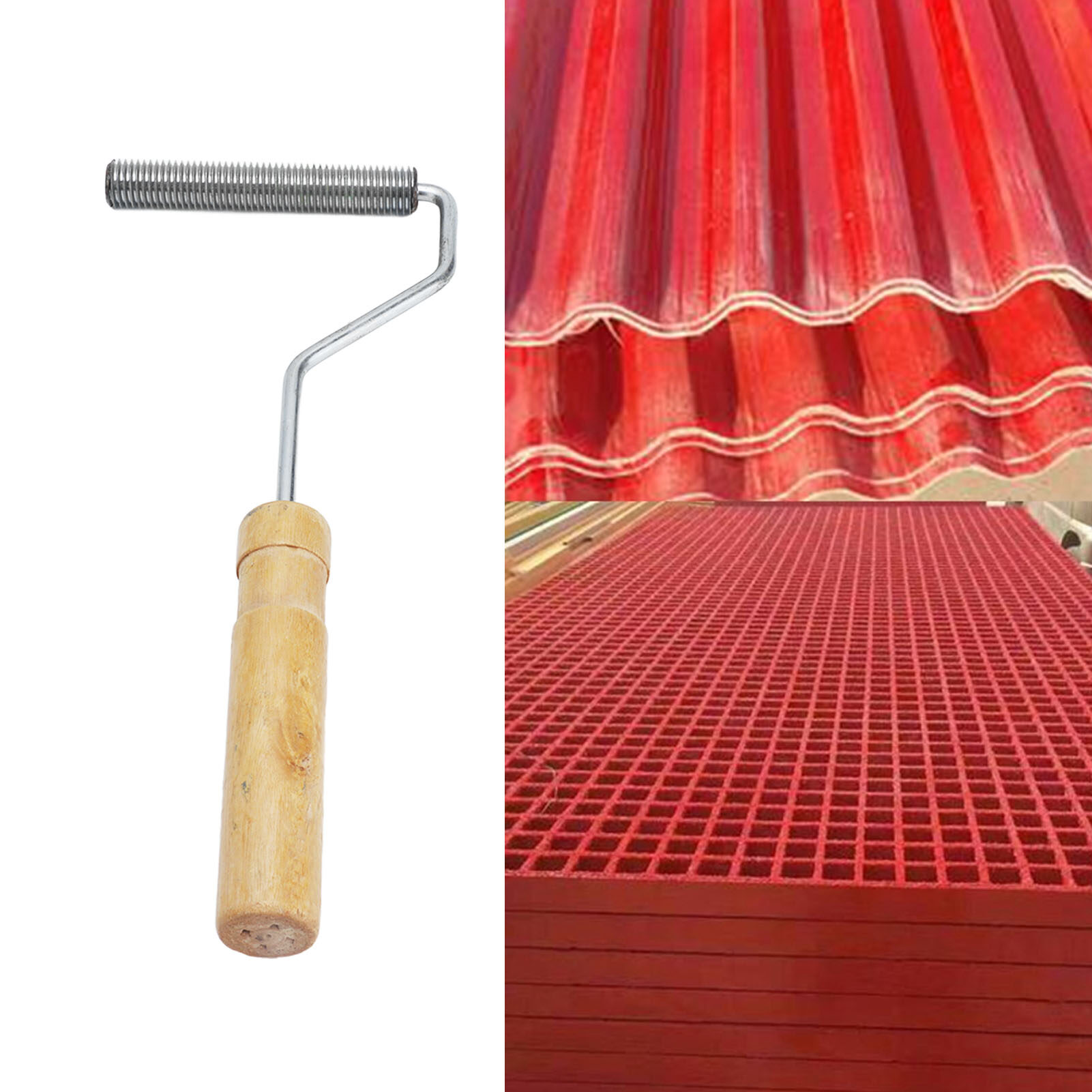 Diameter 16x100mm Fiberglass Laminating Bubble Roller Fiberglass Roller Tools Kit for Industrial