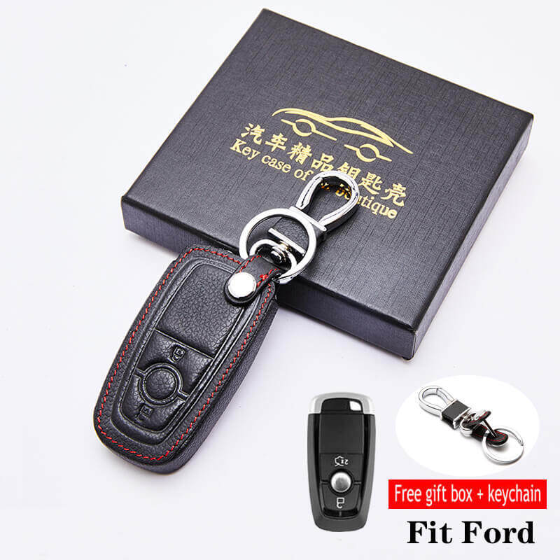 For Ford Ranger 2 Button Leather Key Case Cover (CF91）