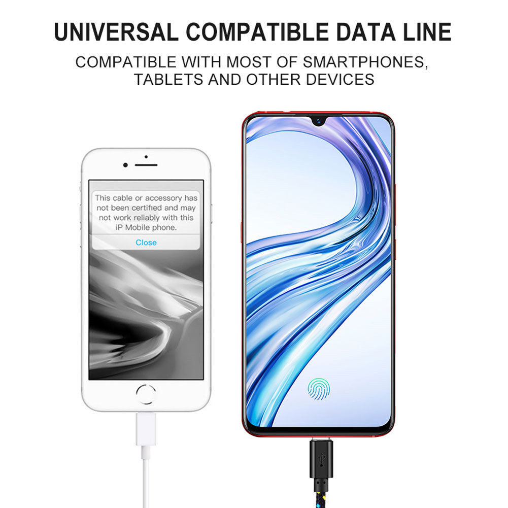 Rocomoco 1/2/3M Lightning USB Date Cable Nylon Braided Fast Charging Cable USB Charger Cord For iphone