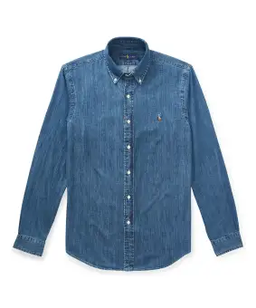 polo ralph lauren slim fit denim shirt