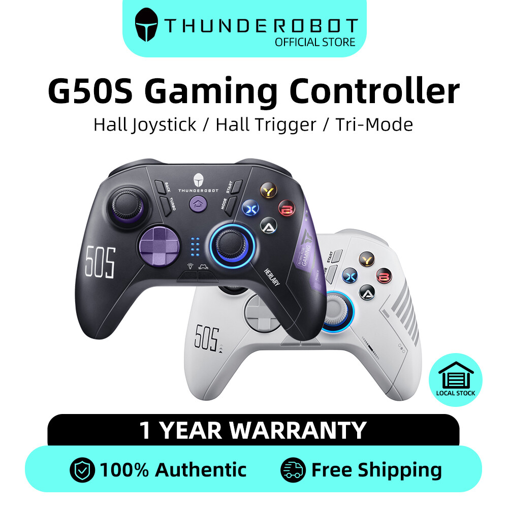 Thunderobot g50s Tay cầm chơi game không dây điều khiển hiệu ứng hội trường kích hoạt có dây 2.4G bluetooth không dây kết nối ba chế độ cho chuyển đổi Windows PC máy tính bảng TV thông minh Hỗ trợ cho Black Myth: Wukong