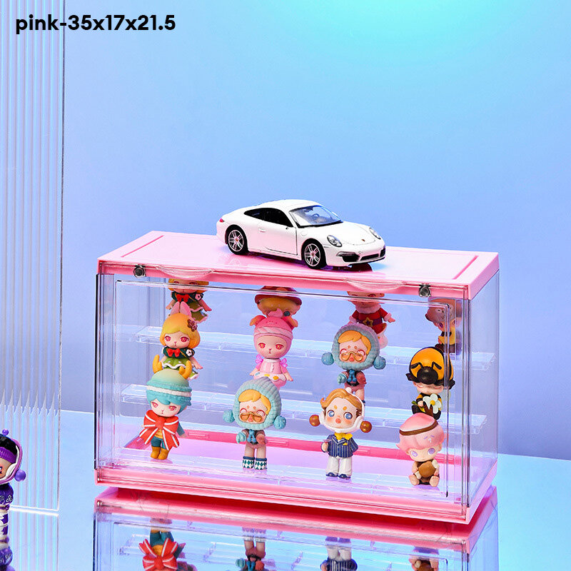 Blind box figure storage box bubble matte container doll toy doll model display stand wall