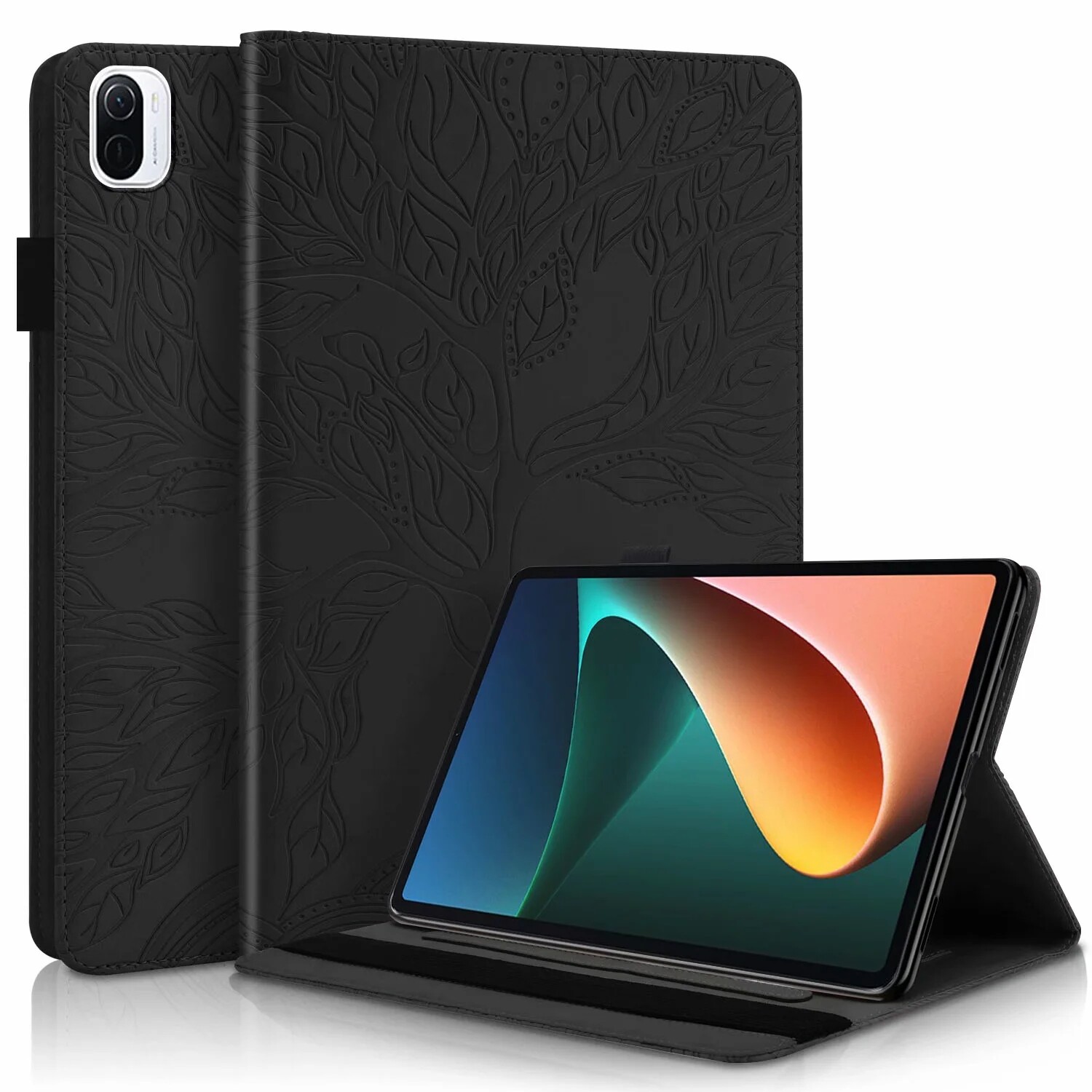 [Ready Stock] For Xiaomi Pad 5 / mi Pad 5 Pro / mi Pad 5 Pro 5G 11.0 inch 2021 Tablet Protection Case Fashion 3D Embossed Tree of Life Flip Leather Cover Fold Stand