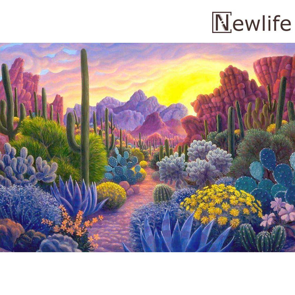 5D DIY Diamond Painting Cactus Rhinestone Full Round Drill Wall Picture