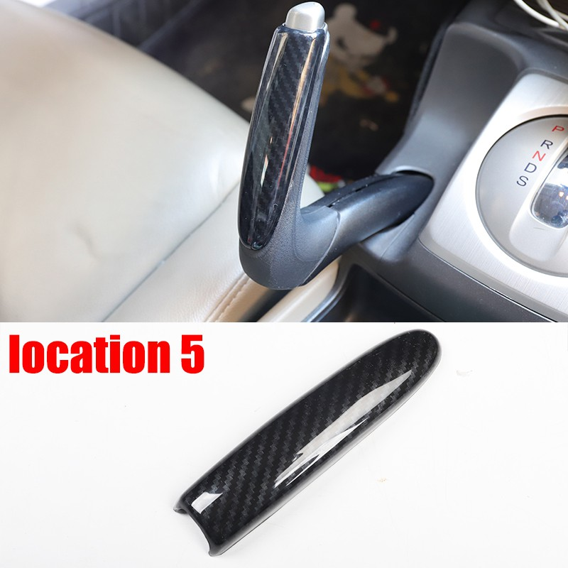 Zr for honda civic 2006-2011 carbon fiber pattern interior car accessories,civic fd gear panel cover trim