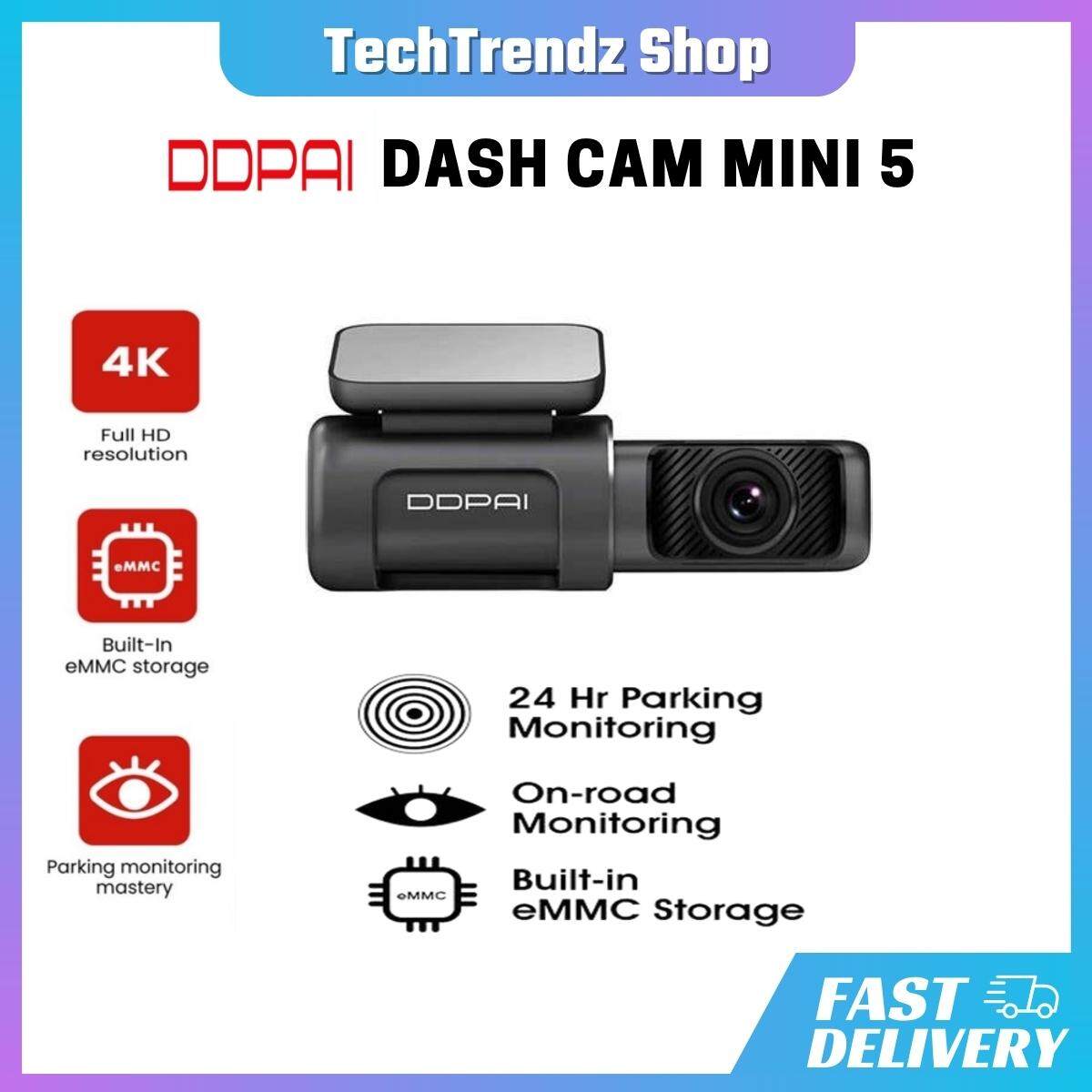 DDPai Dash Cam Mini 5 4K 2160P HD DVR Car Camera Hidden Android Wifi ...