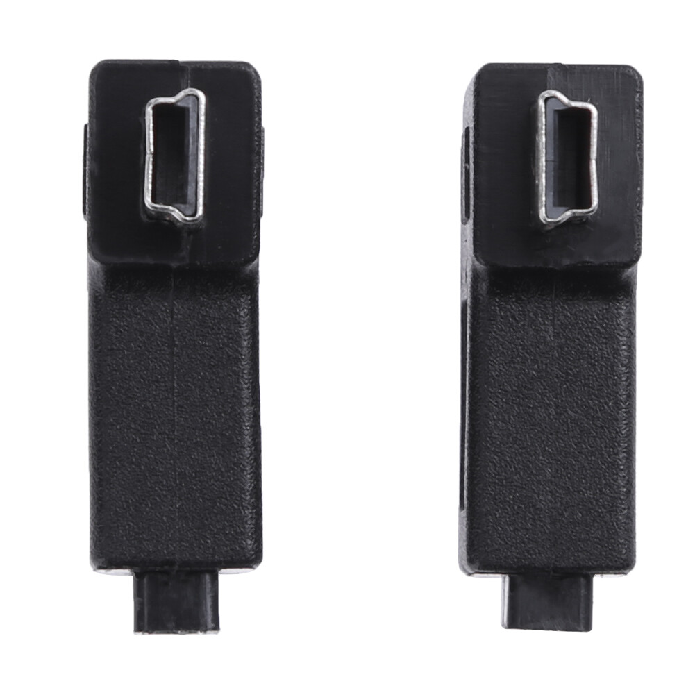 2 Chiếc Đầu Nối Chuyển Đổi Micro USB Cái Sang Mini USB Đực 90 Độ