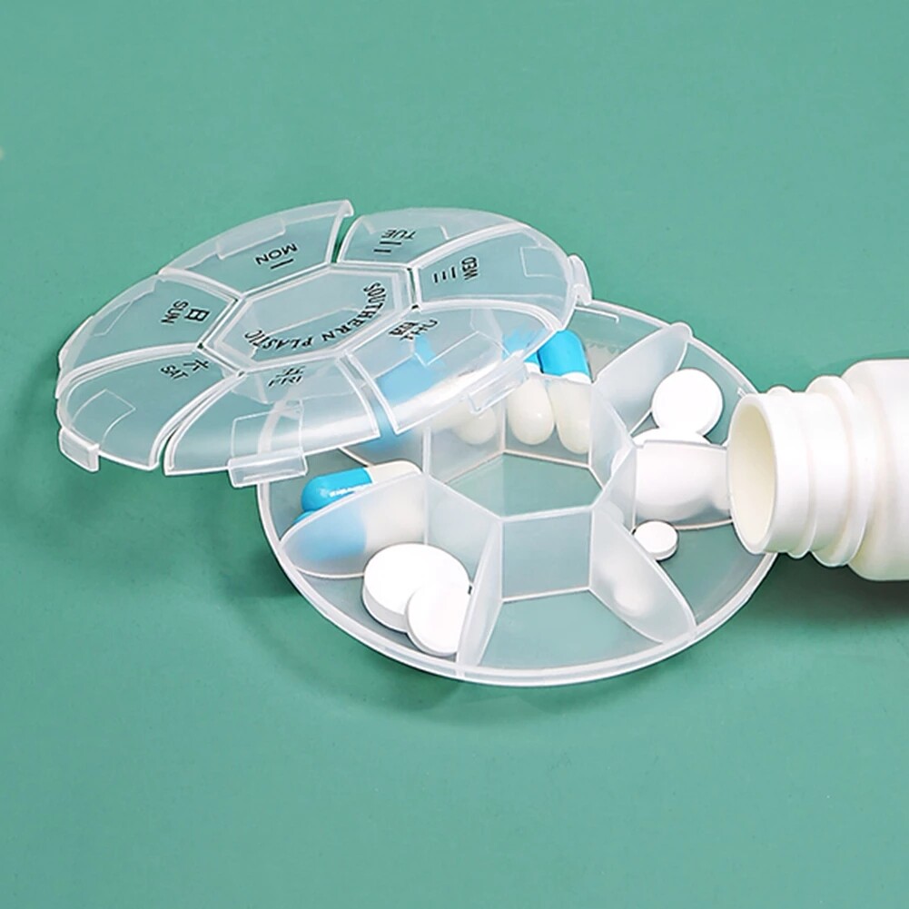 YESPERY Hộp Đựng Thuốc Hàng Tuần Tiện Dụng 7 Ngày Hộp Đựng Hộp Đựng Thuốc Hộp Đựng Thuốc Hộp Đựng Thuốc Nhỏ Hộp Chia Thuốc Viên